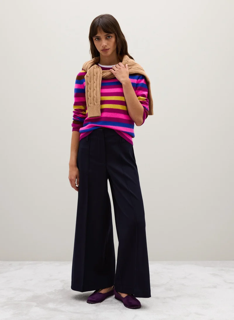 Ovs OVS Wide Leg Blue Trousers